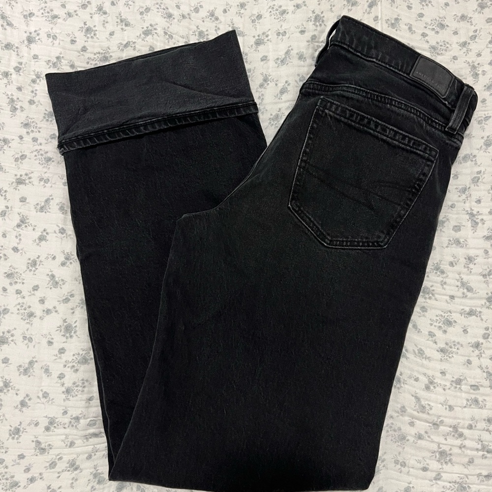 American Eagle Outfitters Black Wide Legged Jeans - Xlong